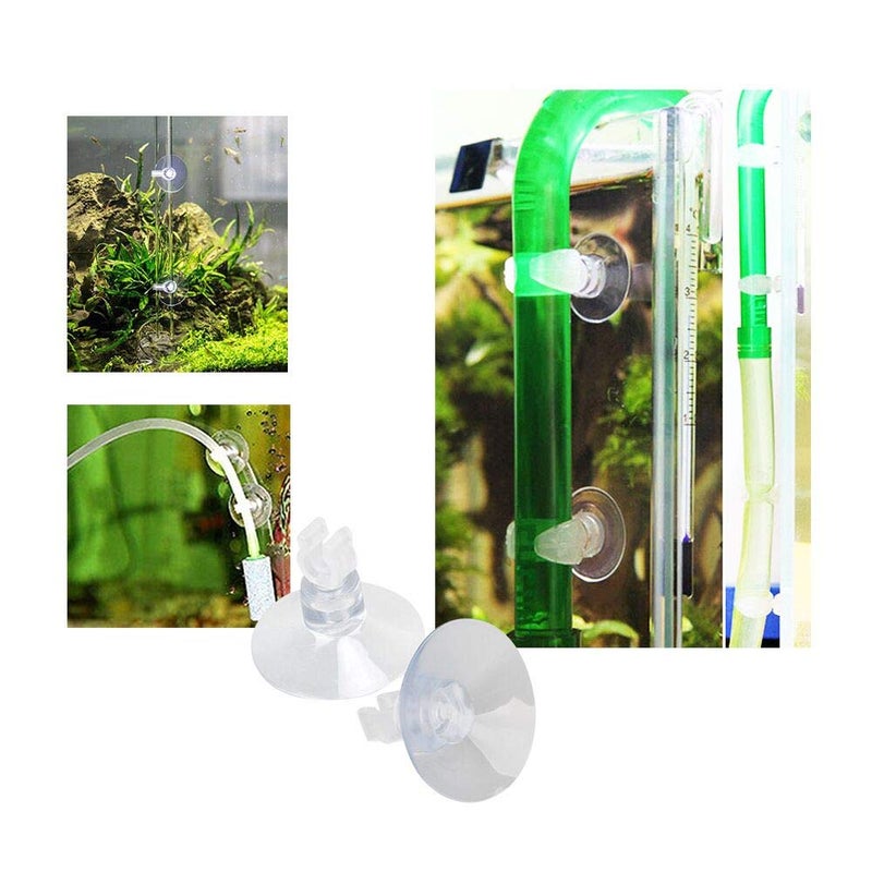 BornFeel Aquarium Suction Cups 20pcs Clear Airline Tube Clips Holders Clamps 3/16 '' for Fish Tank Tubing - Image 3